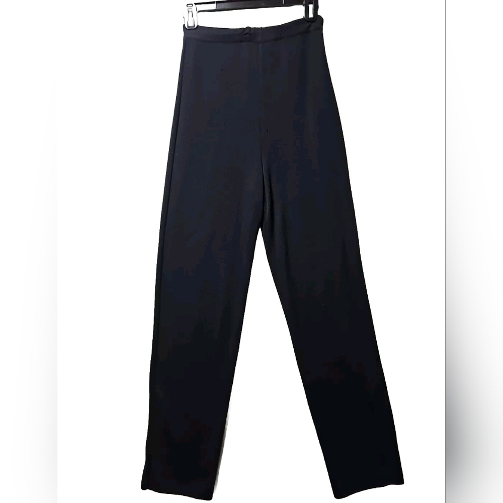 Max Mara Trousers Women Black Medium  100% Wool High Rise Made in Italy